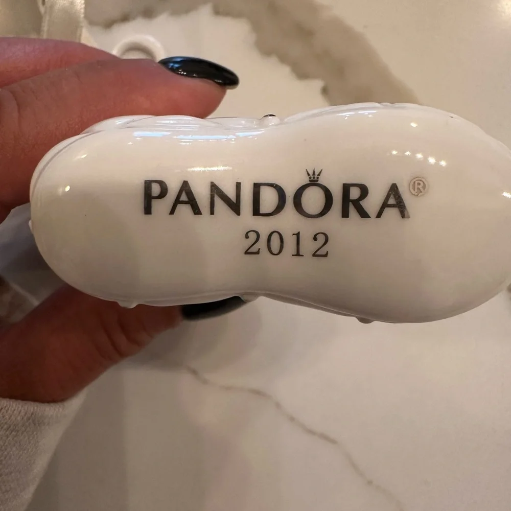 2012 Pandora Christmas Stocking Ornament Limited Edition Porcelain Boot NO BOX